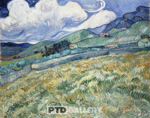 Cảnh quan núi phía sau Bệnh viện Saint Paul Vincent Van Gogh