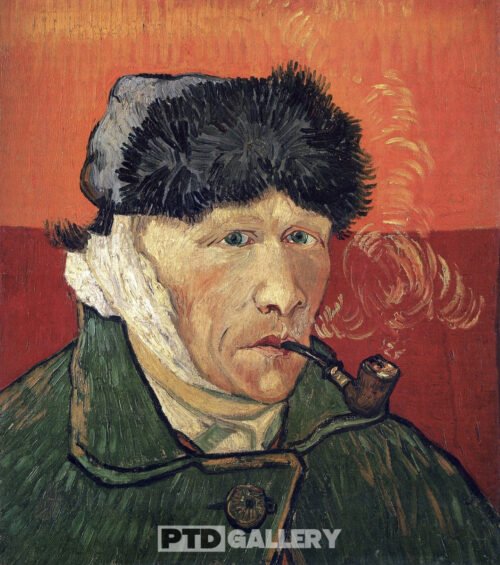 Chân dung tự họa với ống điếu và tai bị băng bó (1890) Vincent Van Gogh