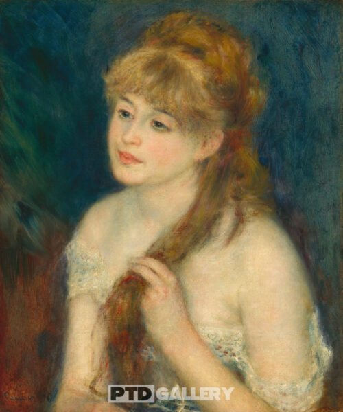 Người phụ nữ trẻ tết tóc 1876 Pierre Auguste Renoir