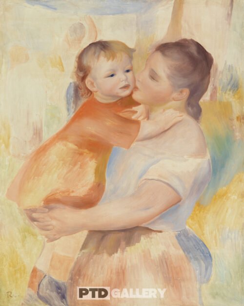 Người thợ giặt và đứa trẻ (1886) Pierre Auguste Renoir