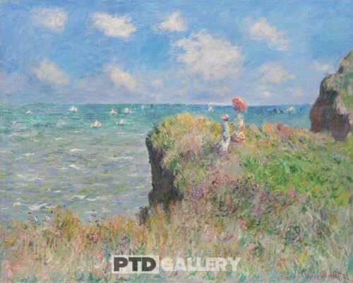 Đi bộ trên vách đá ở Pourville (1882) Claude Monet