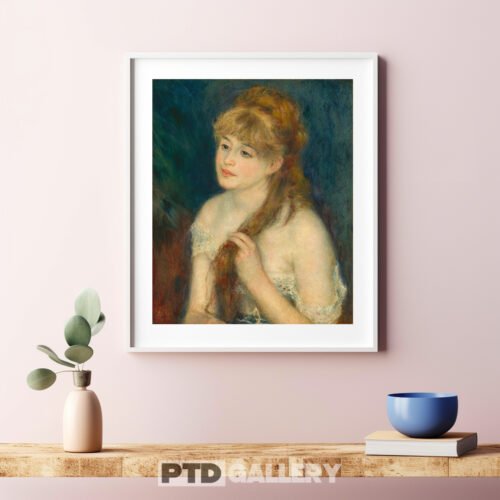 Người phụ nữ trẻ tết tóc 1876 Pierre Auguste Renoir 1