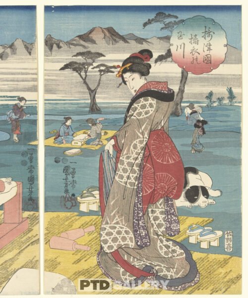 Sông De Toi Tama ở tỉnh Settsu (1847-1848) 2 Utagawa Kuniyoshi