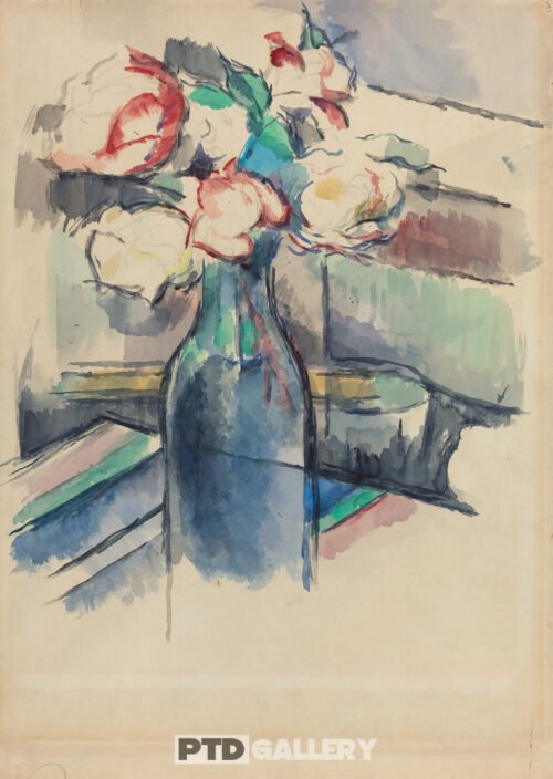 Bình cắm hoa hồng (1990-1904) Paul Cézanne