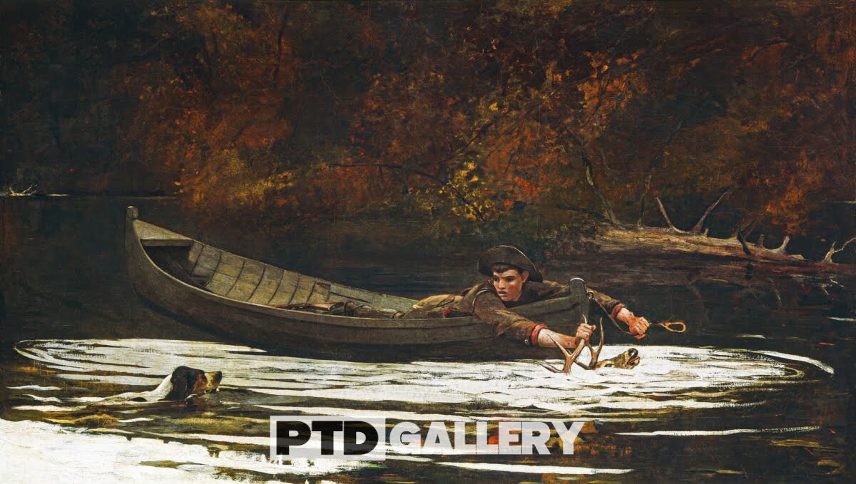 Chó săn và thợ săn (1892) Winslow Homer 0