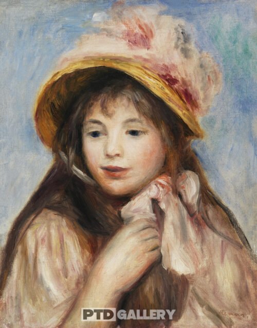 Cô gái đội mũ hồng (1894) Pierre Auguste Renoir