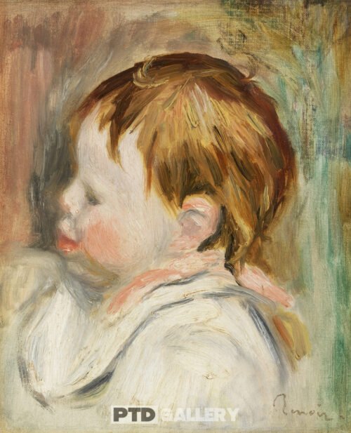 Đầu em bé nhìn nghiêng bên trái (1895) Pierre Auguste Renoir 0