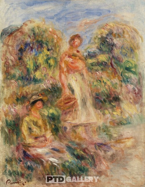 Người phụ nữ đứng và người phụ nữ ngồi trong phong cảnh (1919) Pierre Auguste Renoir 0