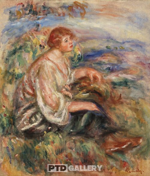 Người phụ nữ mặc áo vải tuyn và váy đen (1917) Pierre Auguste Renoir 0